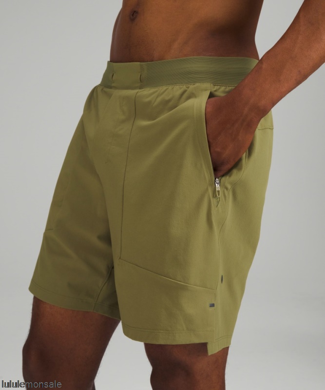 Lululemon Deutschland DELULU836 | Bronze Grün Lizenz Zum Zug Gefüttert Kurz 7